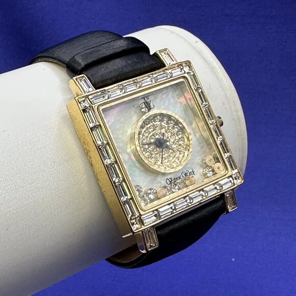 Victoria Wieck of Beverly Hills Square Floating Crystals Quartz Watch - Picture 1 of 14